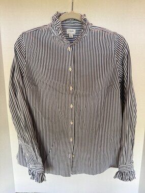 J Crew Factory Stripe Long Sleeve Women's Shirt A-005